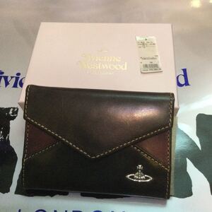 送料込●新品元箱付●価-20900円Vivienne Westwood 定期入れ カード本牛革 ブラウン① ワイン レザー ヴィヴィアンウエストウッド ビビアン