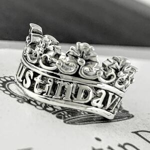  beautiful goods! Justin Davis SRJ452 VICTORIA ring 7 number Crown Logo ring 