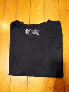【古着】GAP／ギャップ／ No.54023／ Vネックシャツ／胸ポケット付き／半袖／カラー 黒 ／サイズ XL 