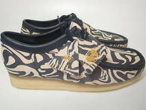 【送料無料 即決】Clarks Originals x Wu Wear 別注コラボ WallabeeWW Lo 25.5cmワラビーWu-Tang Clanウータンクラン限定ネイビー 試着のみ_画像2