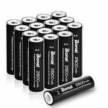 16個パック充電池 BONAI 単3形 充電池 充電式ニッケル水素電池 16個パック（2800mAh 約1200回使用可能）液漏_画像1