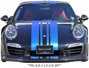 【M’s】PORSCHE 911 991 TURBO/TURBO-S (前期) ARTISAN SPIRITS フロントリップスポイラー／／カーボン エアロ アーティシャンスピリッツ