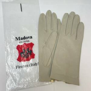 Madova GLOVES マドヴァ レディース グローブ 革　レザー　サイズ：7　イタリヤ製　ベージュ　