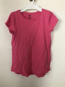 美品　H&M エイチアンドエム　ピンク　コットン　半袖Tシャツ 122-128cm キッズ　女の子