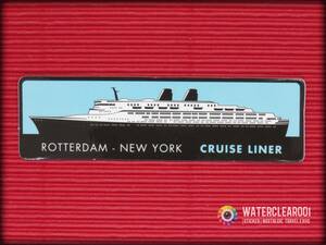 ▽▼33105-ExHS▼▽[NOSTALGIC-STICKER＊TRAVEL] CRUISELINER*ROTTERDAM-NEWYORK