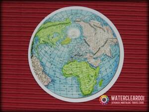 vV33106-ExHSVv[NOSTALGIC-STICKER*TRAVEL] EARTH*TERRESTRIAL-GLOBE