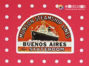 ▽ ▼ 33088-Exhs ▼ ▽ [Ностальгический шпилька * Путешествие] Munson Steamship Lines_buenos Aires