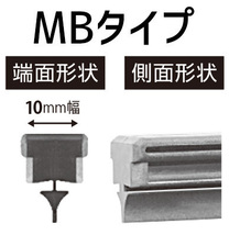 NWB 撥水ワイパー 替えゴム シビック FD1 FD2 FD3 H19.9～H22 助手席側 575mm 幅10mm_画像2