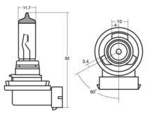 ハロゲン 12V 55W H11 T11 PGJ19-2 14-0047 スタンレー STANLEY ハロゲンバルブ 1個_画像4