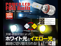 RG ツインカラー 切替 LED 【フォグバルブ H8 H11 H16】 12/24V兼用 RGH-P551 POWER LED FOG Blub 車検対応 3年間保証 送料無料_画像2