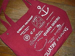 OUATRE SAISON TOTE 未使用に近い。