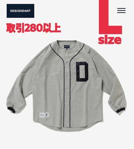 DESCENDANT 2022SS BLEEK BASEBALL SHIRT Lサイズ GRAY グレー ディセンダント ブリーク ベースボールシャツ LARGE