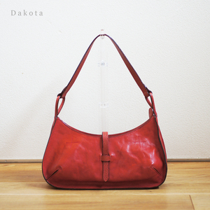 美品 ダコタ プリンセス Dakota PRINCESS 本革 レザー ワン ショルダー バッグ レディース 鞄 レッド 赤 肩掛け