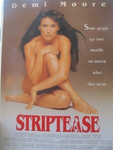 2106MK●映画ポスター「素顔のままで/Striptease」1996●アンドリュー・バーグマン監督/デミ・ムーア/サイズ：約102cm×69.5cm/海外版/大判