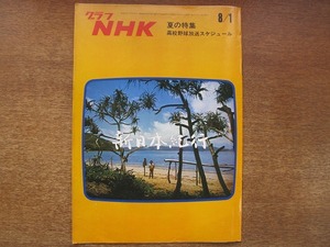 1806CS●グラフNHK 1972昭和47.8●高校野球放送スケジュール/甲子園/赤木春恵/新日本紀行