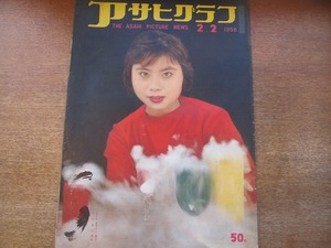 1806CS●アサヒグラフ 1958昭和33.2.2●初場所横綱を押出す 吉葉山潤之輔/相撲/横綱/韓国人釈放第一陣