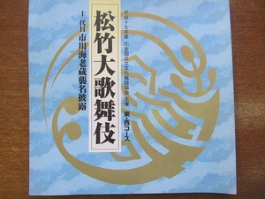 パンフ「松竹大歌舞伎 十一代目市川海老蔵襲名披露」平成17.6-9