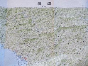 20万分の1地形図「田辺」●昭和49年発行