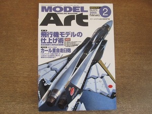 2201CS●モデルアート 674/2005.2●飛行機モデルの仕上げ術 航空自衛隊50周年記念塗装機/モデリング24 カール重自走臼砲