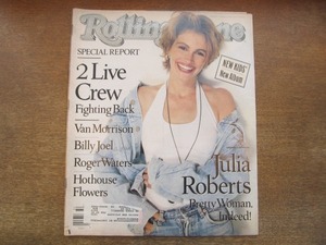 2108MK●洋雑誌「Rolling Stone ローリング・ストーン」584/1990.8.9ジュリア・ロバーツ/ロジャー・ウォーターズ/ホットハウス・フラワーズ