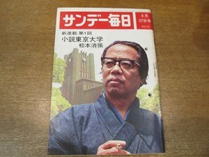 2012mn●サンデー毎日 1965昭和40.6.27●表紙：松本清張/井上靖・西城を行く/新潟地震1年/田中証券SOS応答なし/男の子がなぜドライヤーを