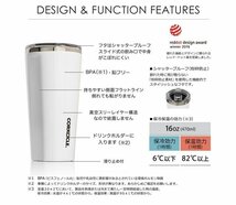 【定形外/送料無料】 新品　保冷 保温 タンブラー 16oz/470ml GRAPHITE/グレー (管理B No-16)_画像4