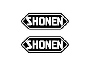 SHOEI パロディー面白ステッカー 少年の心『SHONEN』 2枚セット 黒 ショウエイ