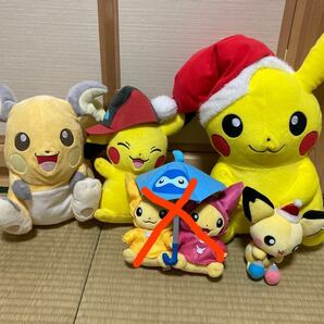 ポケモンぬいぐるみ　 ピカチュウ ぬいぐるみ Pokemon サトシのピカチュウ　めちゃでか　ライチュウ　ピチュウ　4体セット