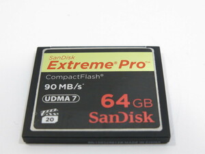 【中古品メモリーカード】SanDisk Extreme Pro CompactFlash 90MB/s UDMA7 64GB [BY372]