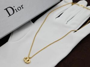 【極美品】Christian Dior ネックレス ロゴ クリスチャン ディオール ヴィンテージ アクセサリー レディース 結婚式 レア C30