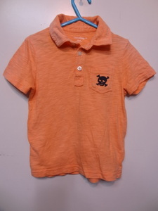 全国送料無料 ベビーギャップ baby Gap 子供服キッズベビー男&女の子 綺麗なオレンジ色半袖カットソーポロシャツ 95