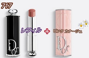 ディオール アディクトリップ 717+ケースピンクカナージュ 2点セット