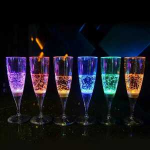 SNS..! shines champagne glass 5 legs set shines glass neon LED glass BAR bar birthday wedding Cabaret Club ho -stroke party 