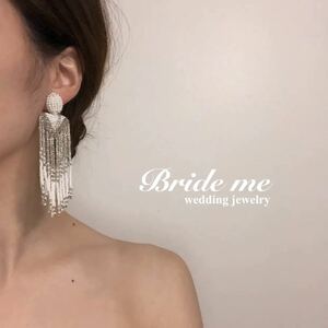 Bride me ブライダルピアス　ビーズ　フリンジ 大人カジュアル