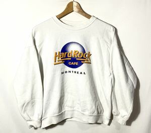 #KIDS Vintage Hard Rock CAFE MONTREAL Hard Rock Cafe тренировочный футболка б/у одежда American Casual белый #
