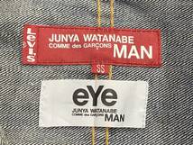 ※JUNYA WATANABE COMME des GARCONS MAN×Levi's ギャルソン リーバイス eYe 牛革レザーポケット 濃紺 デニムカバーオール SS　　BJBB.D _画像10