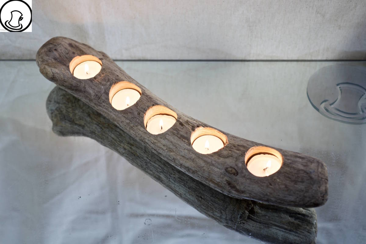 SeaSideInterior☆Candle holders made from driftwood 52, handmade works, interior, miscellaneous goods, ornament, object