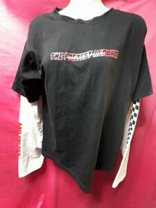 ＵＳＥＤ OBSESSIVE ABOUT MOTOR RACING Ｔシャツ サイズ約Ｌ位 黒/白系