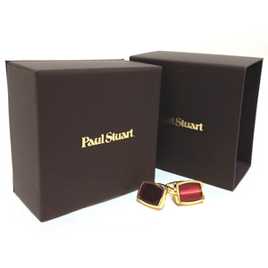 [psc56] новый товар Paul Stuart paul (pole) Stuart запонки кафф links Gold × красный красный кошачий глаз 