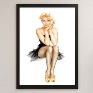  pin nap girl Vintage illustration lustre poster A3 ③ bar Cafe retro interior sexy model PIN-UP underwear Marilyn Monroe 