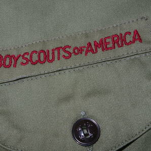 70s USA製■BSA BOY SCOUTS OF AMERICA ボーイスカウト シャツ■オリーブ ワッペン パッチ メンズ■ビンテージ アメカジ ワーク 60s 80sの画像7