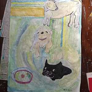 Art hand Auction Aquarell Hund 2, Malerei, Aquarell, Tierzeichnung