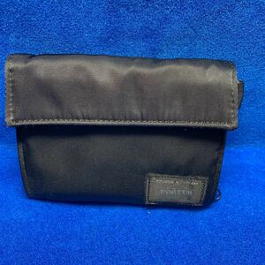 *PORTER Porter folding twice purse tongue car made in Japan wallet touch fasteners card case postage 370 jpy 