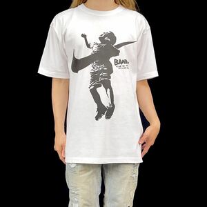 新品 ビッグ プリント & 大きい オーバーサイズ XXL 3XL 4XL 5XL 対応 バンクシー AIR ジャンプ 少年 スウォッシュ Tシャツ ロンT パーカー