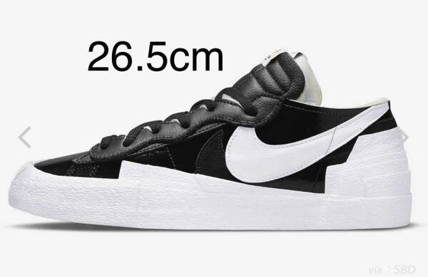 NIKE × sacai／Blazer Low／Black／26.5cm