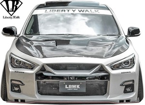 【M's】日産 V37 スカイライン セダン (2014y-) Liberty Walk フロントバンパー + ディフューザー ／／ FRP LB リバティーウォーク エアロ