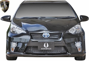 【M’s】TOYOTA 前期 アクア NHP10 (2011y-2014y) AIMGAIN HYBRID フロントバンパー ／／ エイムゲイン FRP 未塗装 エアロパーツ 外装 社外