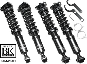 【M’s】トヨタ 200 マジェスタ (URS206) AIMGAIN BLACK DAMPER 車高調キット (20段階減衰力調整) エイムゲイン セット 1台分 クラウン