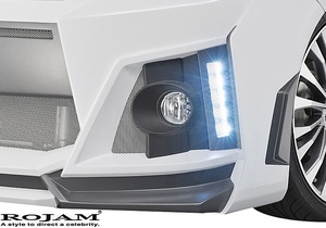 【M's】トヨタ ヴォクシー 70系 後期 (2010/5-2013/12) ROJAM IRT GENIK 縦型22cm LEDライト(左右)／FRP VOXY Z ZS 煌 ロジャム デイライト