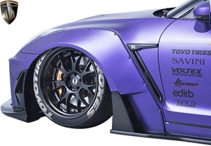 【M’s】NISSAN R35 GT-R (中期/後期) AIMGAIN GT type2 フロントワイドフェンダー (50ｍｍワイド) GTR FRP エイムゲイン タイプ2 エアロ